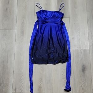 Jump Apparel By Wendye Chaitin Blue Mini Dress Size 5/6
